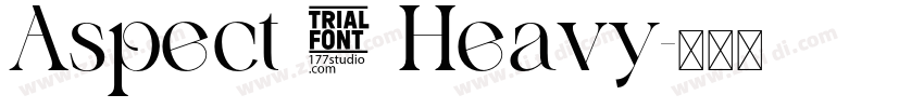 Aspect 2 Heavy字体转换